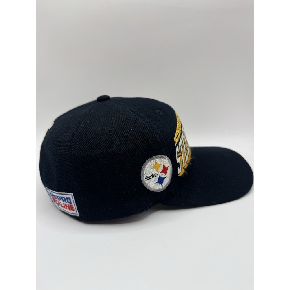 Vintage Steelers Snapback Hat Sports Specialties Grid Style NFL Pro - Picture 3 of 9
